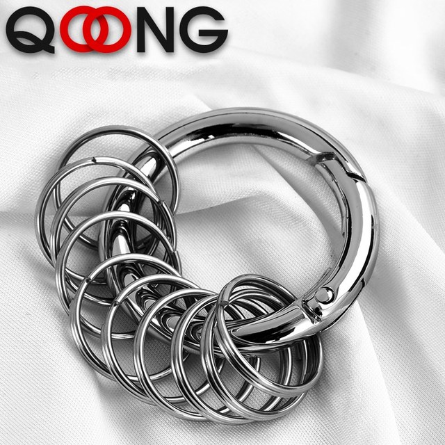 QOONG 1 Big Ring + 10 Small Rings Keychain Wait Hanged Key Chain